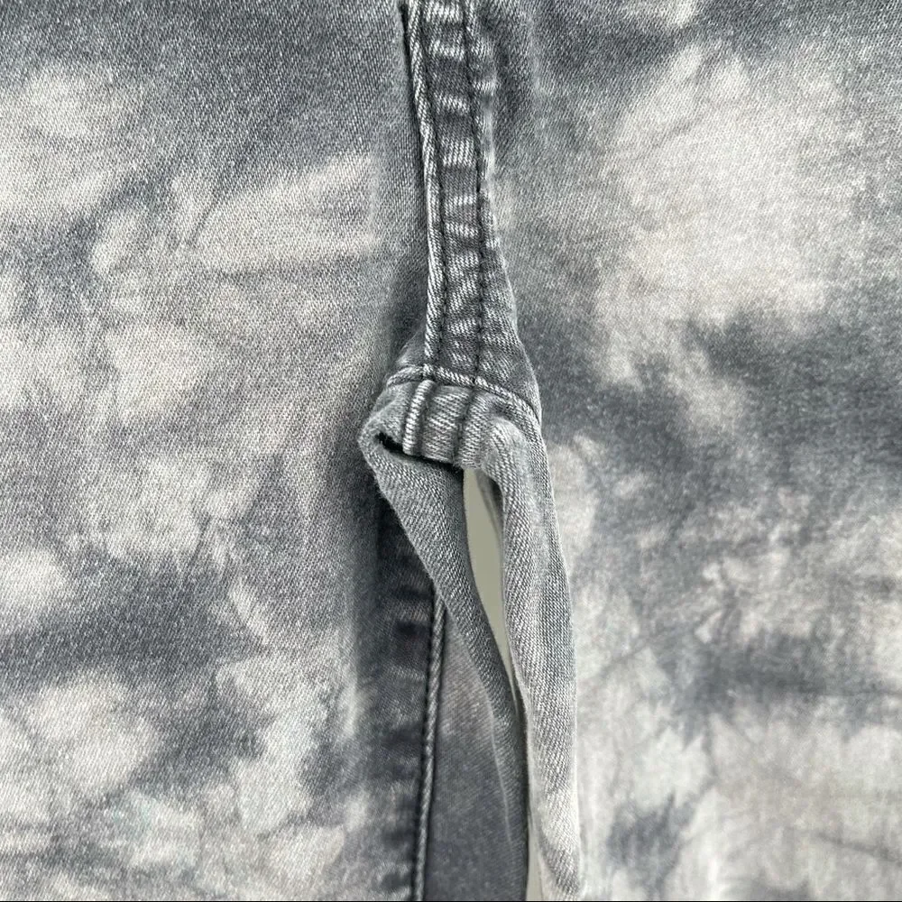 Justice Premium Jeans Girl’s Simply Low Tie Dye Gray Denim Skinny Jeans Size 14